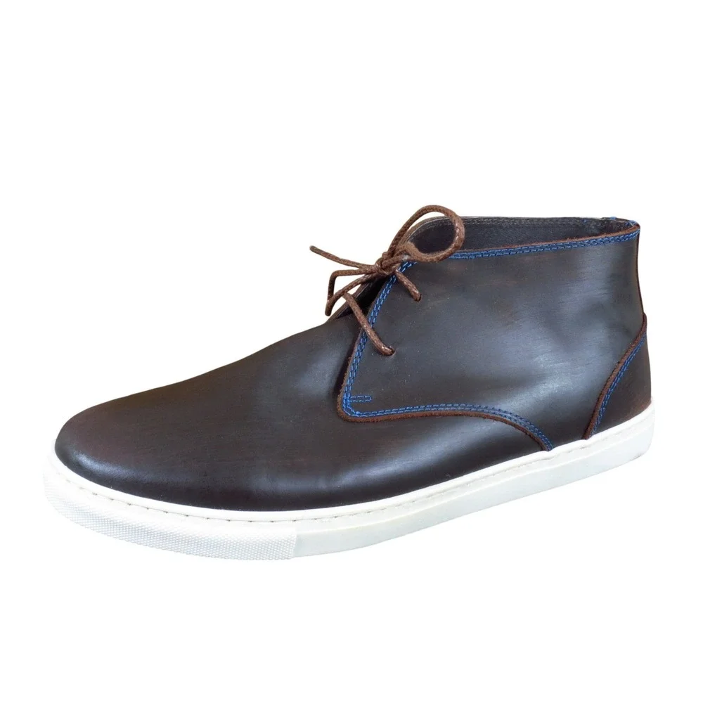 Robert Wayne 44430 Mens Chukka Boots Size 11.5D Casual Brown Leather Sneakers